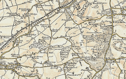 Old map of Hawthorn in 1897-1900