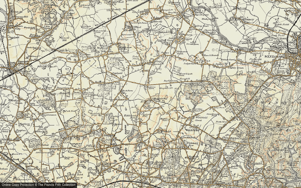 Old Map of Hawthorn Hill, 1897-1909 in 1897-1909