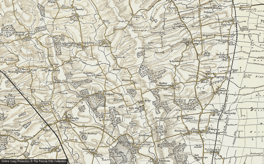 Old Map of Hawthorpe, 1902-1903 in 1902-1903