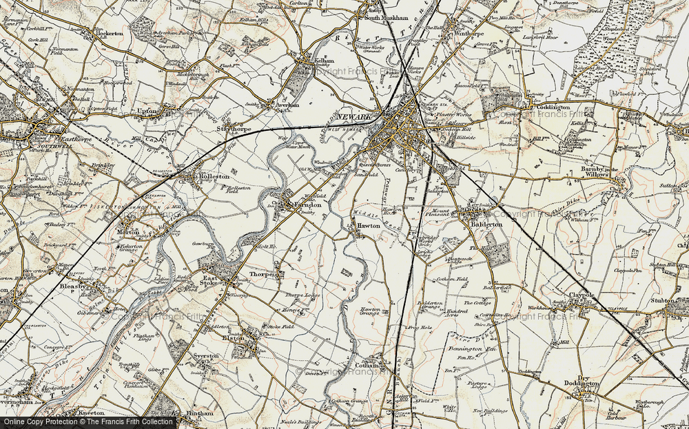 Old Map of Hawton, 1902-1903 in 1902-1903