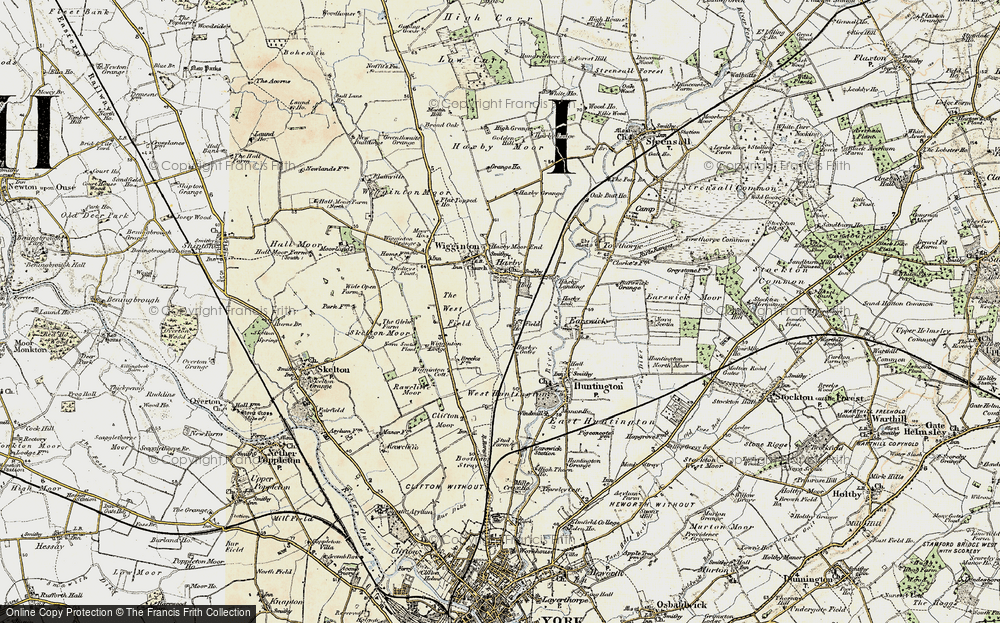 Old Map of Historic Map covering Wigginton Lodge in 1903-1904