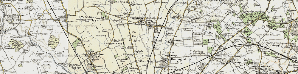 Old map of Haxby in 1903-1904