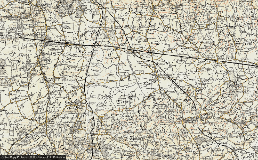 Old Map of Haxted, 1898-1902 in 1898-1902