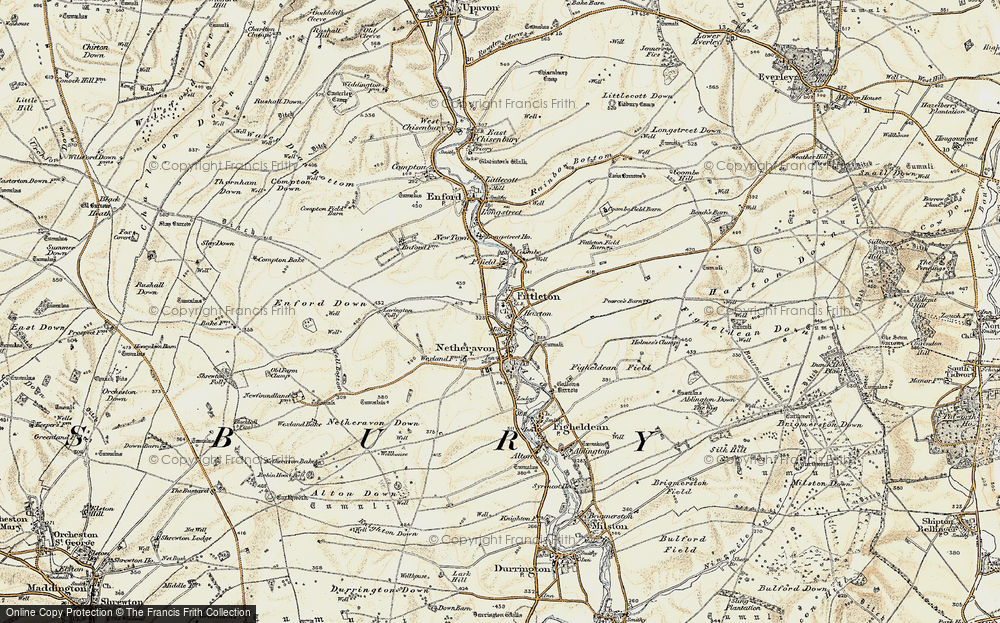 Old Map of Haxton, 1897-1899 in 1897-1899