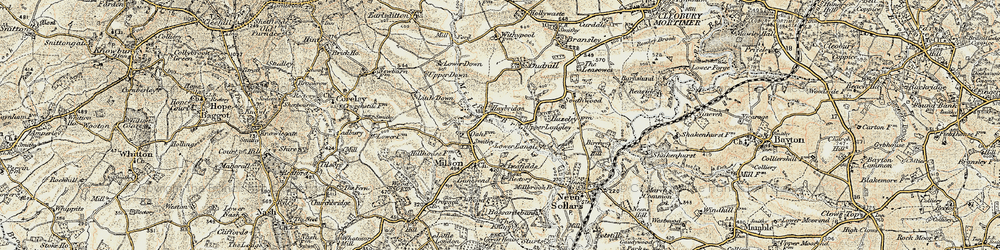 Old map of Haybridge in 1901-1902