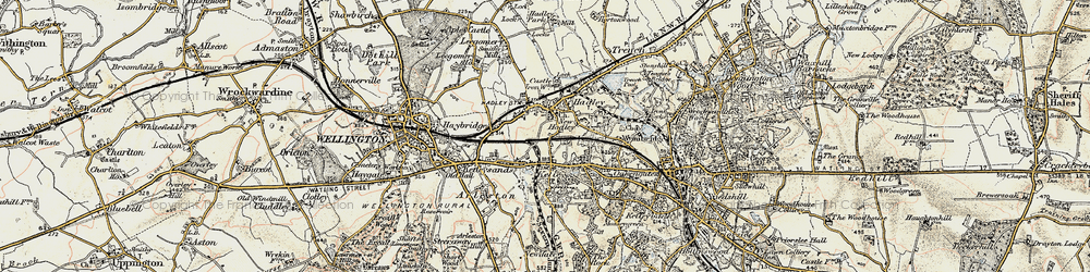 Old map of Haybridge in 1902