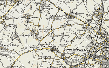 Old map of Hayden in 1898-1900