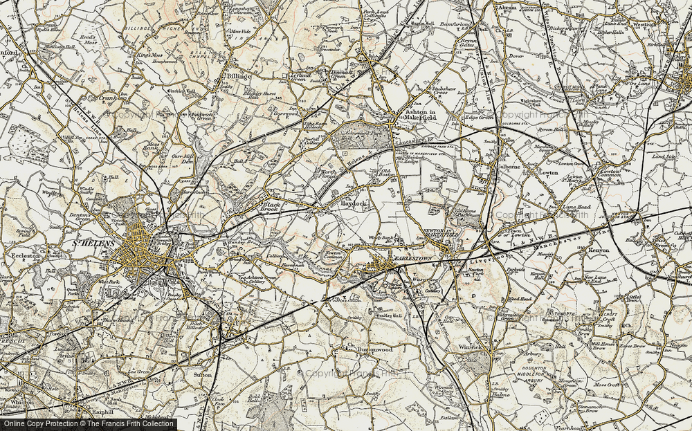 Old Map of Haydock, 1903 in 1903