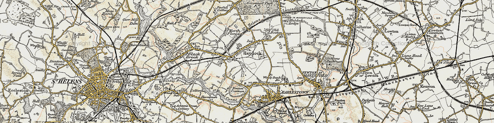 Old map of Haydock in 1903