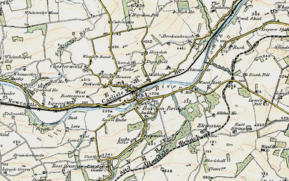 Old map of Haydon Bridge in 1901-1904