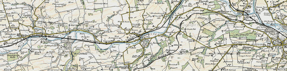Old map of Light Birks in 1901-1904