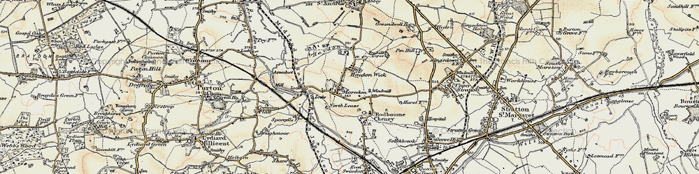 Old map of Haydon Wick in 1898-1899