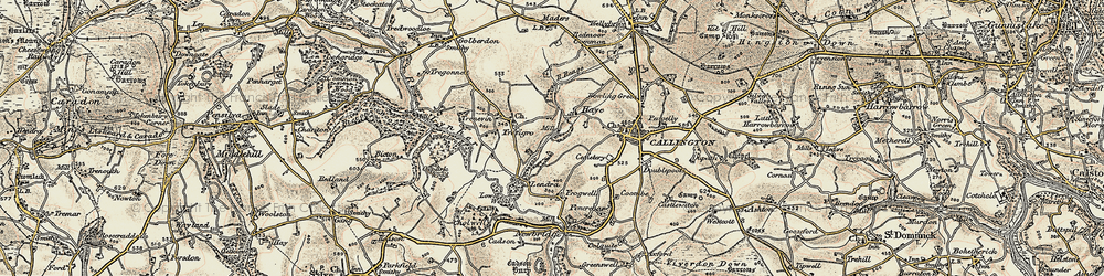 Old map of Haye Fm in 1899-1900