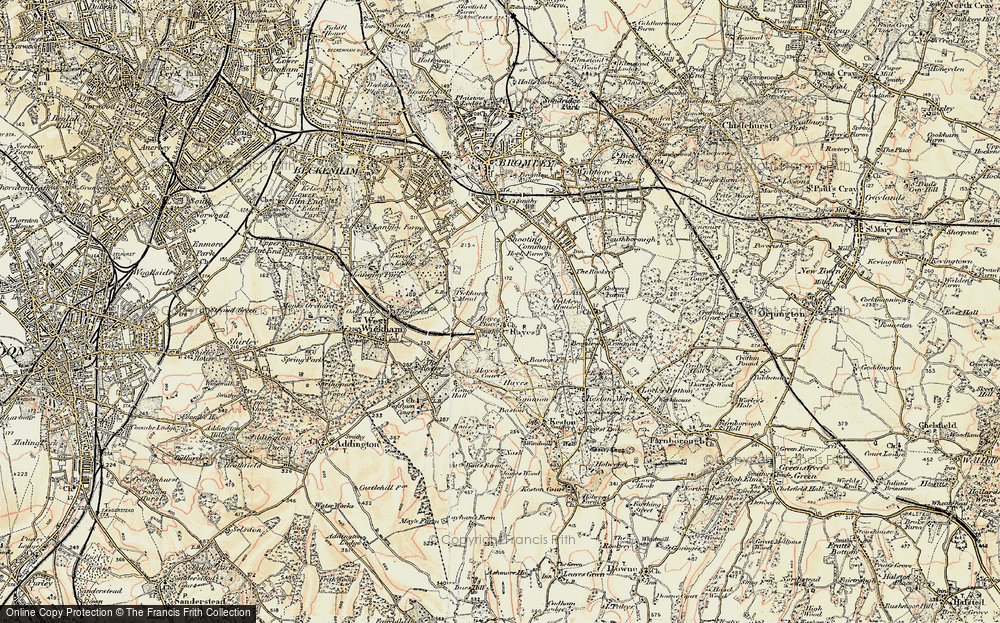 Old Map of Hayes, 1897-1902 in 1897-1902