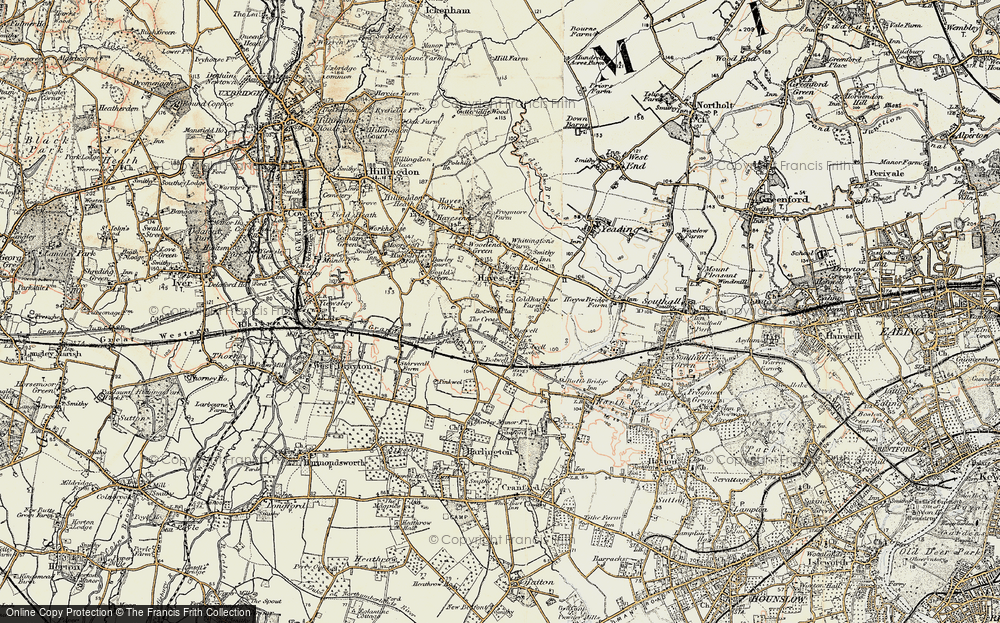 Old Map of Hayes, 1897-1909 in 1897-1909