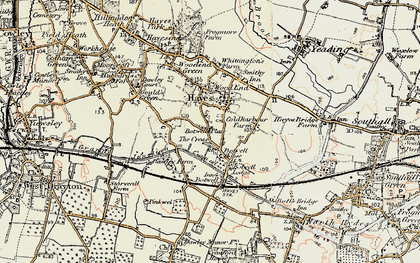 Old map of Hayes in 1897-1909