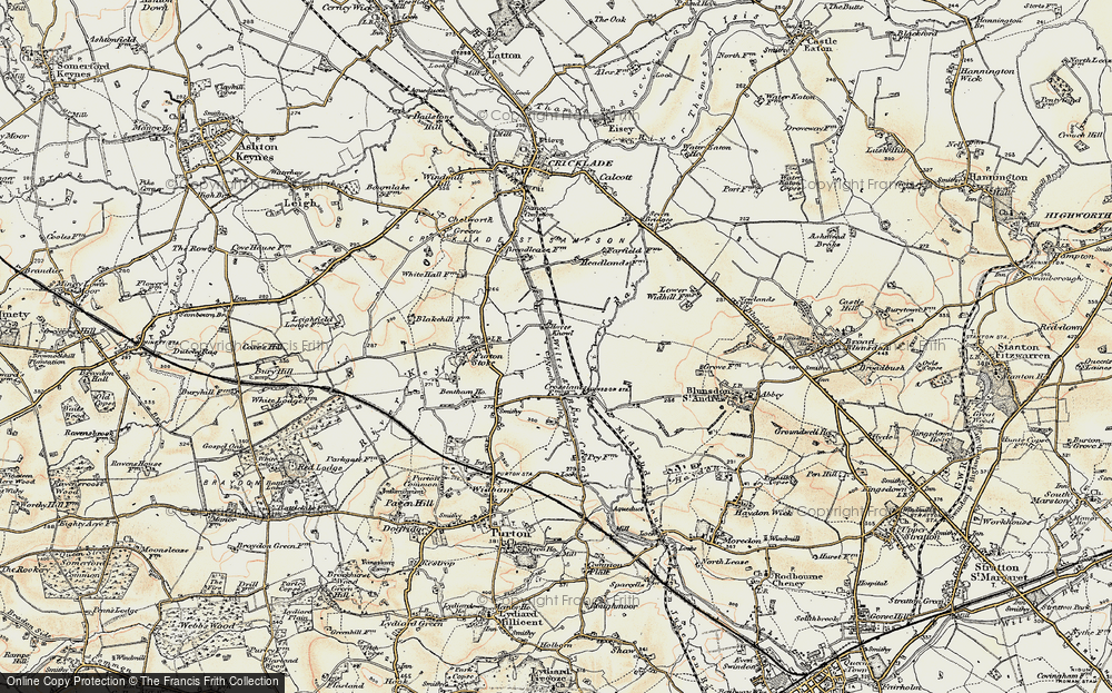 Old Map of Hayes Knoll, 1898-1899 in 1898-1899