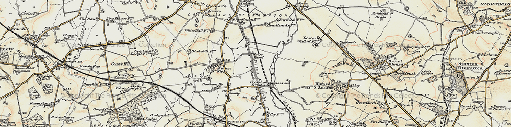 Old map of Hayes Knoll in 1898-1899