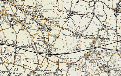 Old map of Hayes Town in 1897-1909