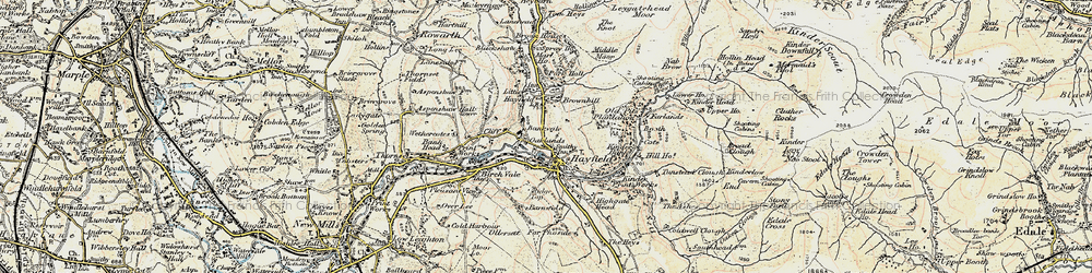 Old map of Hayfield in 1903