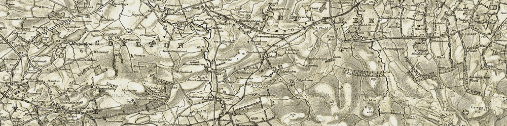 Old map of Whitehill in 1904-1906