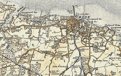 Old map of Haylands in 1899