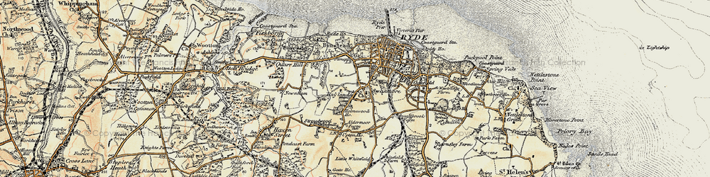 Old map of Haylands in 1899