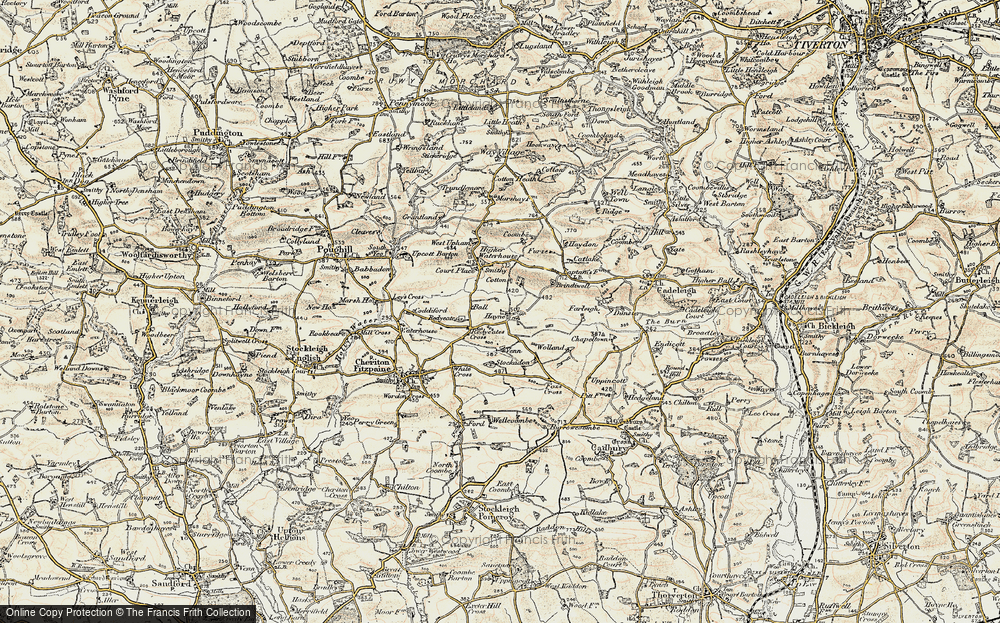 Old Map of Hayne, 1899-1900 in 1899-1900