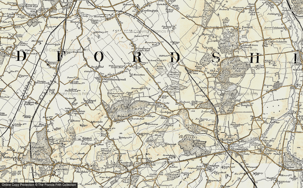 Old Map of Haynes, 1898-1901 in 1898-1901