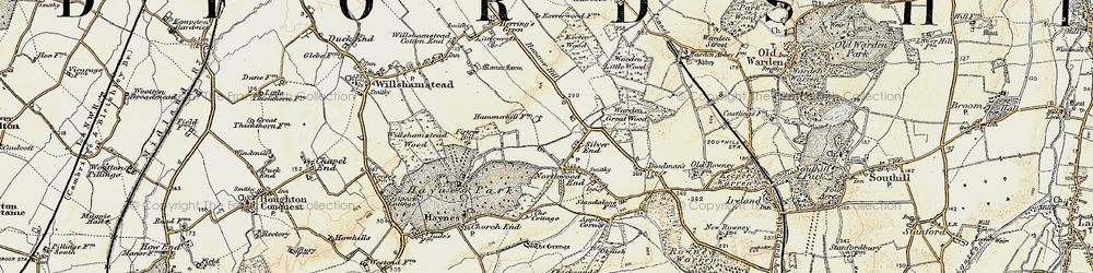 Old map of Haynes in 1898-1901
