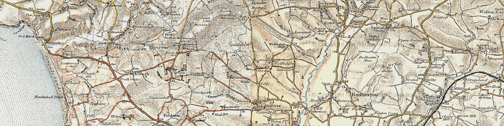 Old map of Haysford in 1901-1912