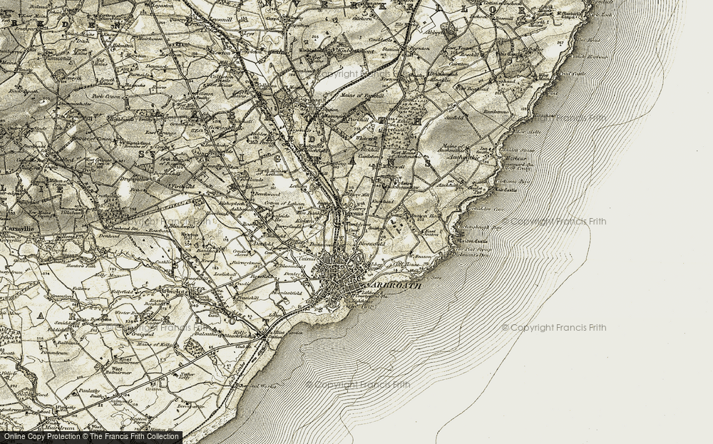 Old Map of Hayshead, 1907-1908 in 1907-1908