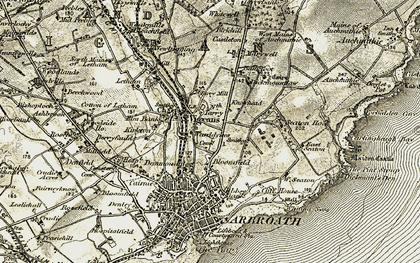 Old map of Hayshead in 1907-1908