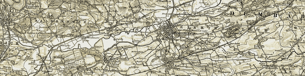 Old map of Hayston in 1904-1905