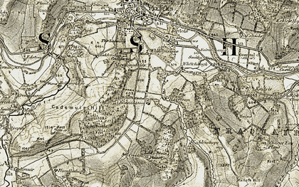 Old map of Haystoun in 1903-1904