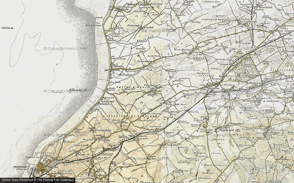 Old Map of Historic Map covering Aiglehill in 1901-1904