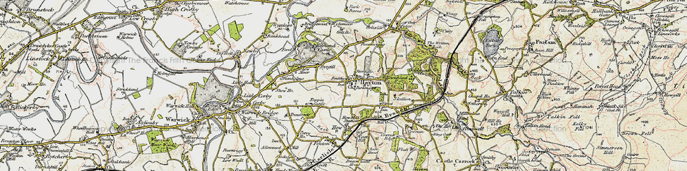 Old map of Gelt Ho in 1901-1904