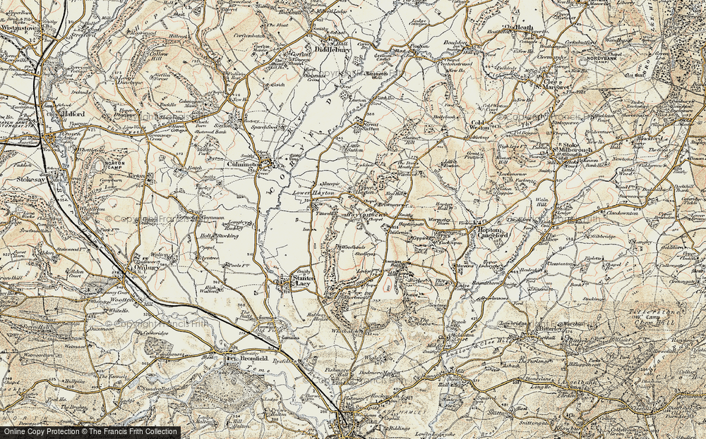 Old Map of Hayton's Bent, 1901-1902 in 1901-1902