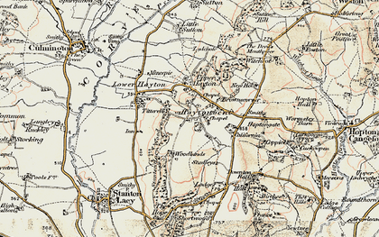 Old map of Hayton's Bent in 1901-1902