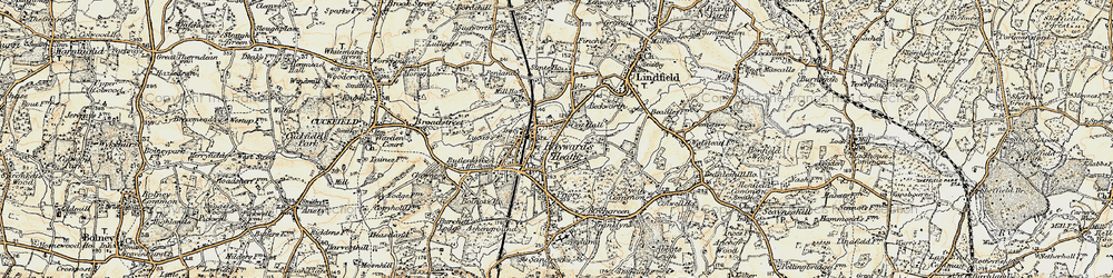 Old map of Haywards Heath in 1898