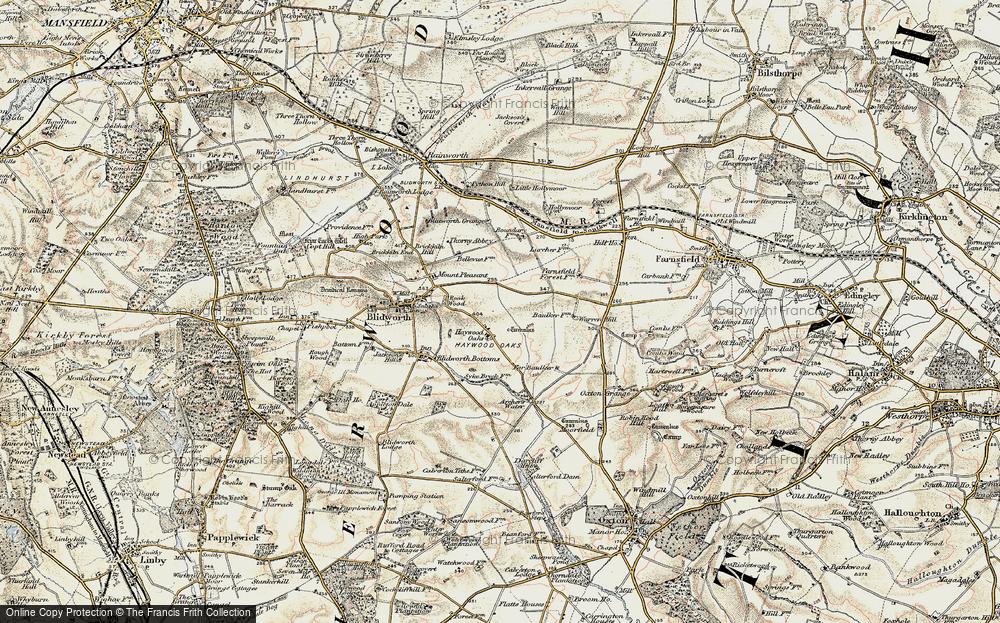 Old Map of Historic Map covering Oxton Grange in 1902-1903