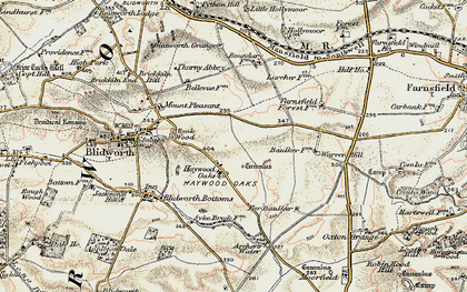 Old map of Oxton Grange in 1902-1903