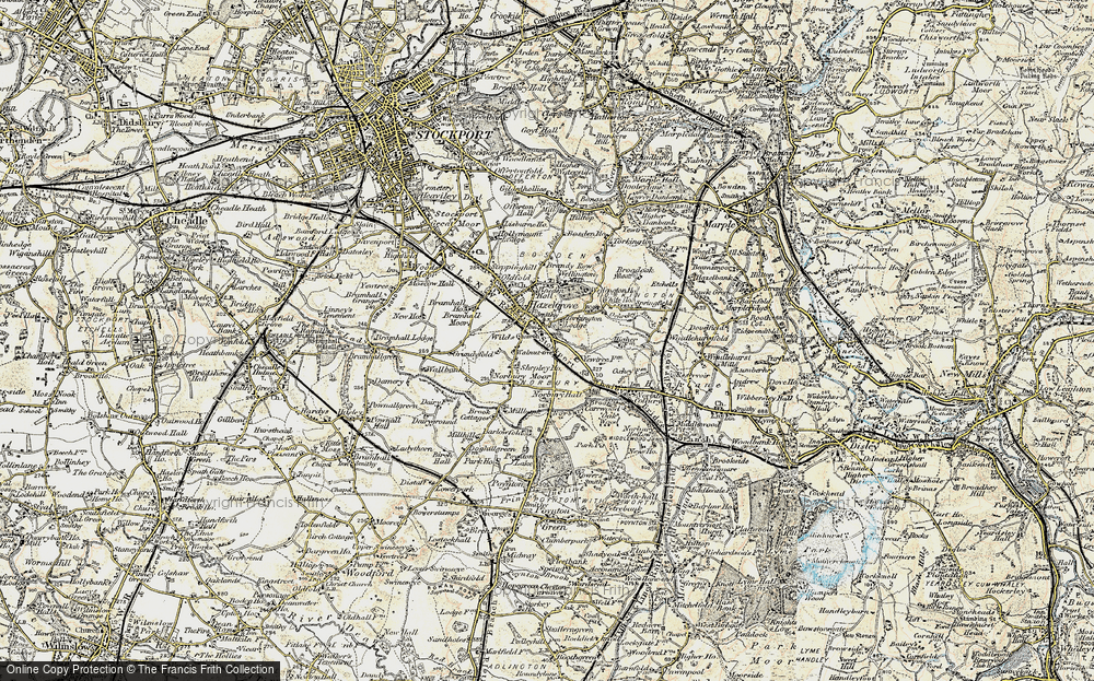 Old Map of Hazel Grove, 1903 in 1903