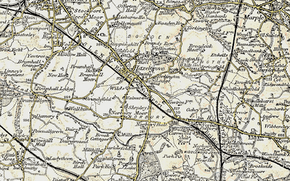 Old map of Hazel Grove in 1903