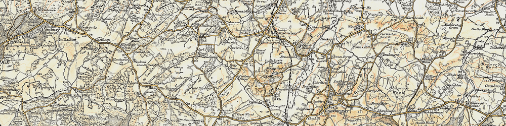 Old map of Lewes Heath in 1897-1898