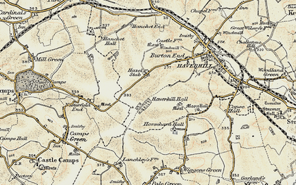Old map of Hazel Stub in 1898-1901