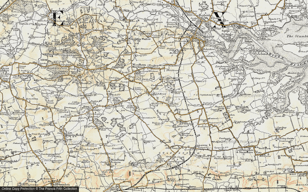 Old Map of Hazeleigh, 1898 in 1898
