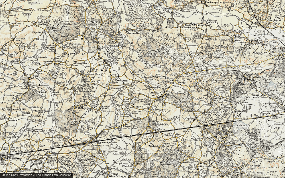 Old Map of Hazeley Bottom, 1897-1909 in 1897-1909