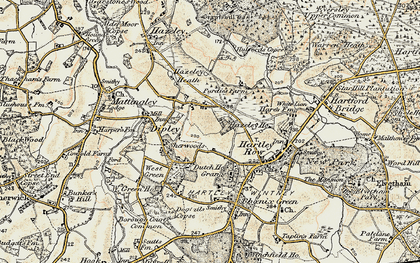 Old map of Hazeley Bottom in 1897-1909
