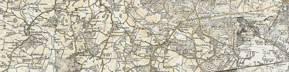 Old map of Hazeley Bottom in 1897-1909